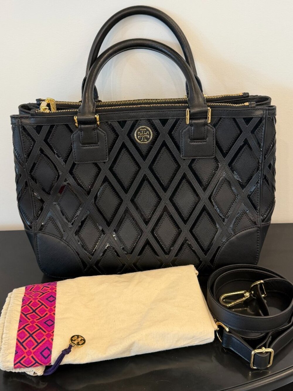 Tory Burch Robinson Double Zip Bag/Tote – Like New